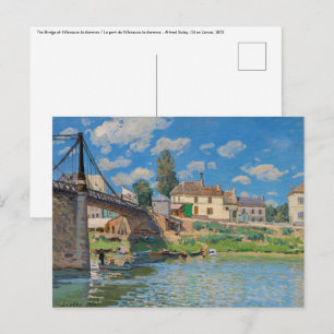 Alfred Sisley - Bridge at Villeneuve-la-Garenne Postcard