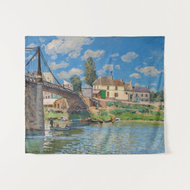 Alfred Sisley - Bridge at Villeneuve-la-Garenne Tapestry (Front (Horizontal))