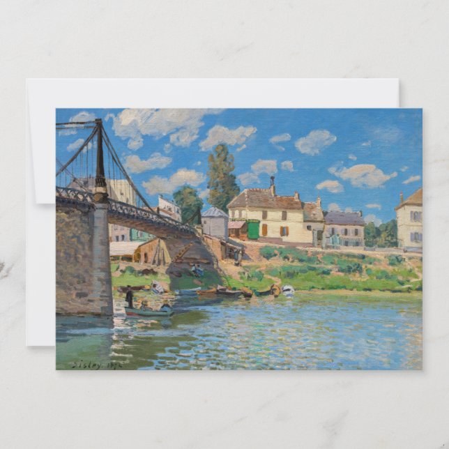 Alfred Sisley - Bridge at Villeneuve-la-Garenne Thank You Card (Front)