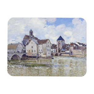 Alfred Sisley Buildings and bridges with water Magnet
