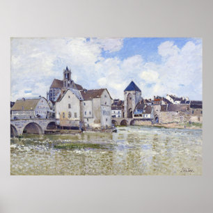 Alfred Sisley Buildings and bridges with water Poster