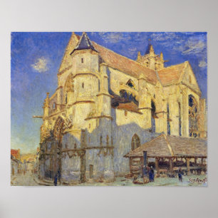 Alfred Sisley Church at Moret, Frosty Weather Poster