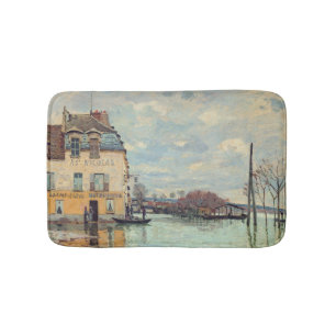 Alfred Sisley - Flood at Port-Marly 1872 Bath Mat
