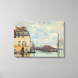 Alfred Sisley - Flood at Port-Marly 1872 Canvas Print