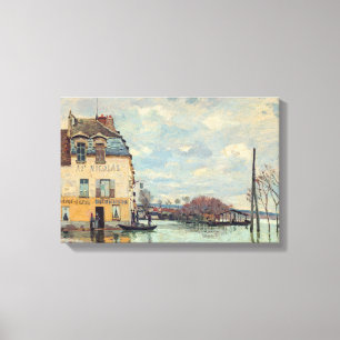 Alfred Sisley - Flood at Port-Marly 1872 Canvas Print