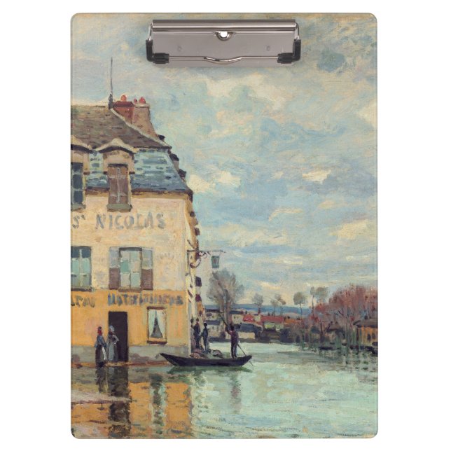 Alfred Sisley - Flood at Port-Marly 1872 Clipboard (Front)