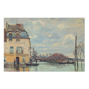 Alfred Sisley - Flood at Port-Marly 1872 Faux Canvas Print