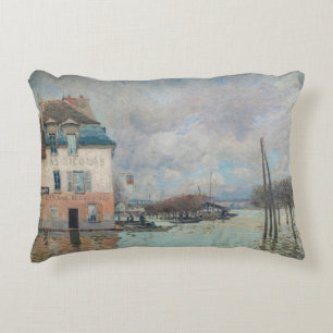 Alfred Sisley - Flood at Port-Marly 1876 Decorative Cushion