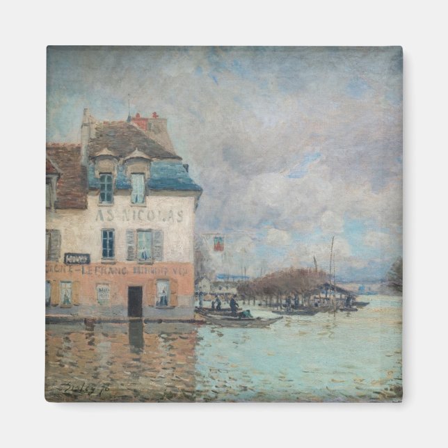 Alfred Sisley - Flood at Port-Marly 1876 Magnet (Front)