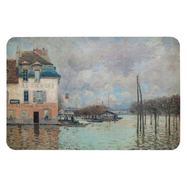 Alfred Sisley - Flood at Port-Marly 1876 Magnet (Horizontal)