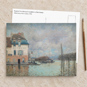 Alfred Sisley - Flood at Port-Marly 1876 Postcard