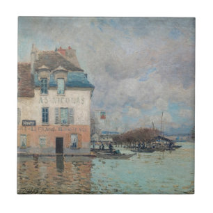Alfred Sisley - Flood at Port-Marly 1876 Tile