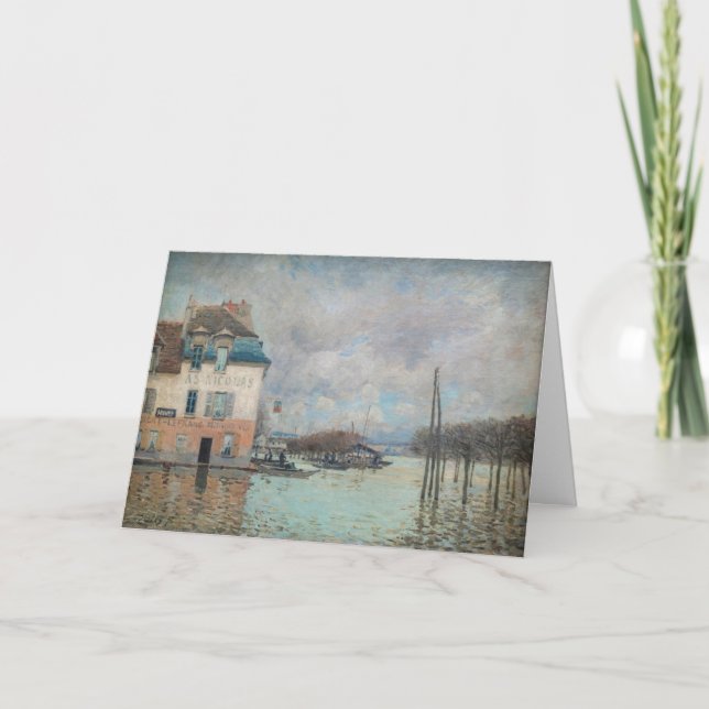 Alfred Sisley - Flood at Port-Marly Card (Front)