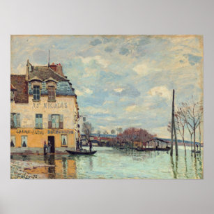 Alfred Sisley - Flood at Port-Marly Poster