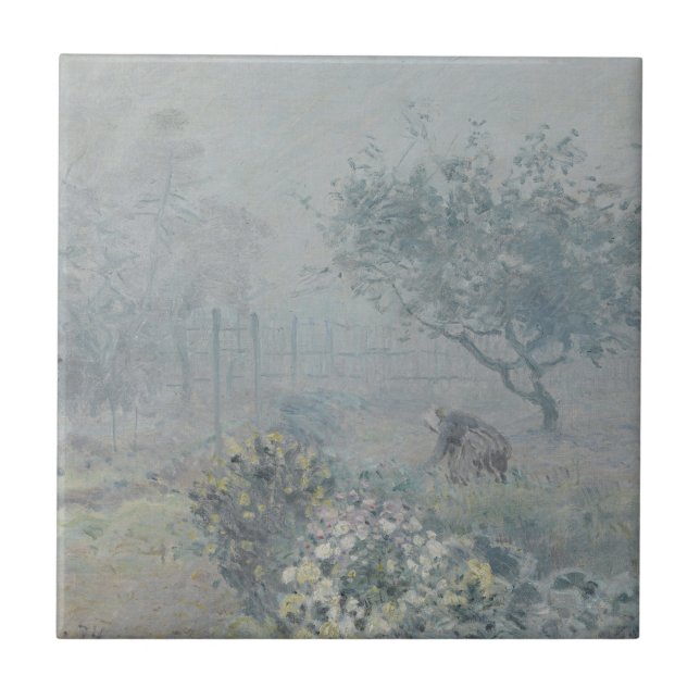 Alfred Sisley - Fog, Voisins Tile (Front)
