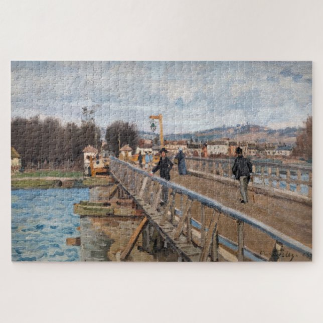 Alfred Sisley - Footbridge at Argenteuil Jigsaw Puzzle (Horizontal)