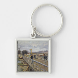 Alfred Sisley Footbridge at Argenteuil Key Ring