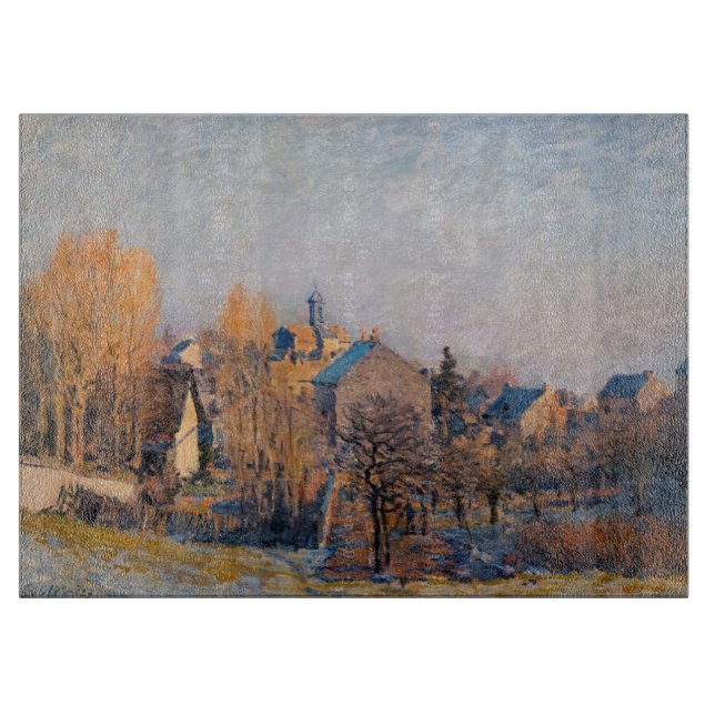 Alfred Sisley - Frosty Morning in Louveciennes Cutting Board (Front)