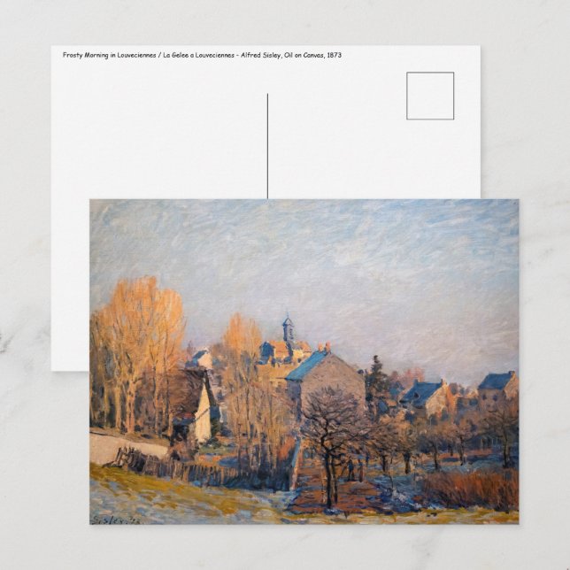 Alfred Sisley - Frosty Morning in Louveciennes Postcard (Front/Back)