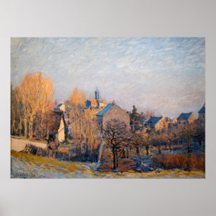 Alfred Sisley - Frosty Morning in Louveciennes Poster