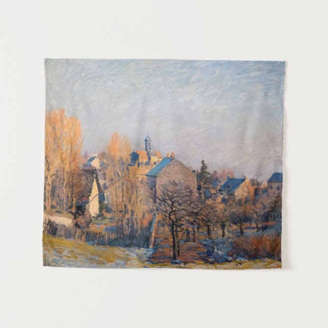 Alfred Sisley - Frosty Morning in Louveciennes Tapestry (Front (Horizontal))
