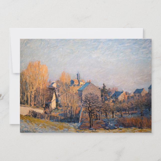 Alfred Sisley - Frosty Morning in Louveciennes Thank You Card (Front)