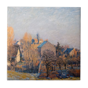 Alfred Sisley - Frosty Morning in Louveciennes Tile