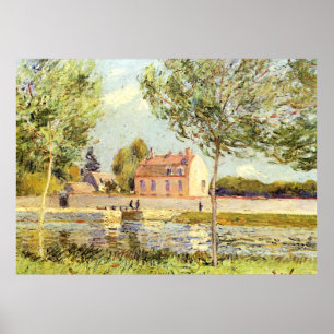 Alfred Sisley Houses on the banks of the Loing Poster