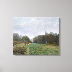Alfred Sisley - Landscape at Louveciennes Canvas Print