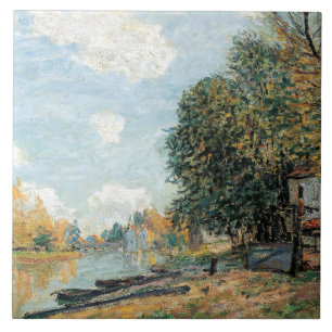 Alfred Sisley Moret: The Banks of the River Loing Tile