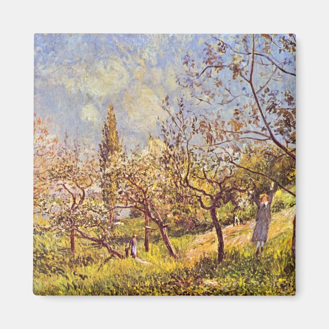 Alfred Sisley Orchard in spring Magnet (Front)