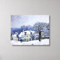 Alfred Sisley - Place Chenil in Marly, Snow Effect