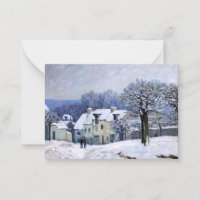 Alfred Sisley - Place Chenil in Marly, Snow Effect