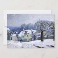 Alfred Sisley - Place Chenil in Marly, Snow Effect