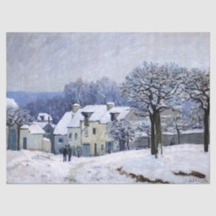 Alfred Sisley - Place Chenil in Marly, Snow Effect Tissue Paper