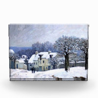 Alfred Sisley Place du Chenil in Marly, snow 