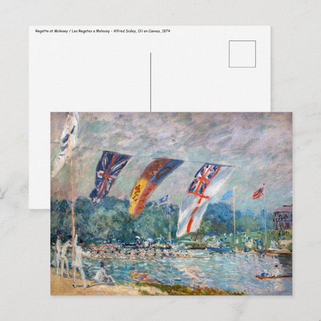 Alfred Sisley - Regatta at Molesey Postcard (Front/Back)