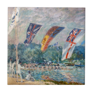 Alfred Sisley - Regatta at Molesey Tile