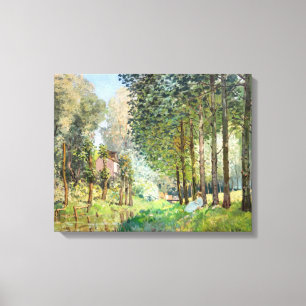 Alfred Sisley - Rest along the Stream Canvas Print