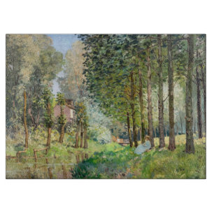 Alfred Sisley - Rest along the Stream Cutting Board