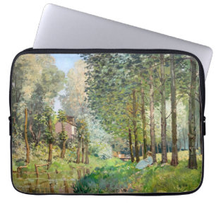 Alfred Sisley - Rest along the Stream Laptop Sleeve