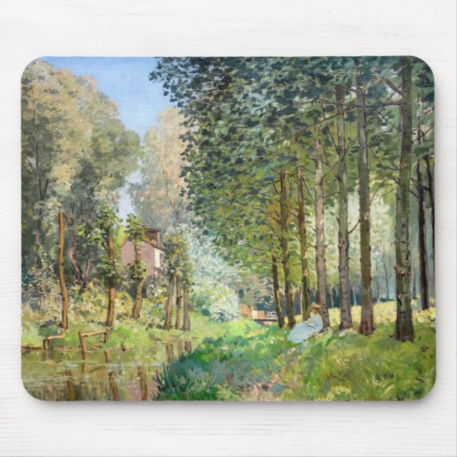 Alfred Sisley - Rest along the Stream Mouse Mat (Front)