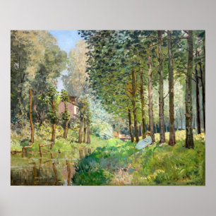 Alfred Sisley - Rest along the Stream Poster