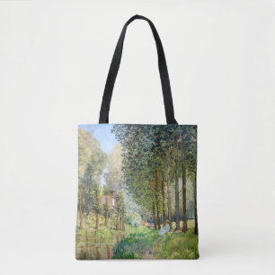 Alfred Sisley - Rest along the Stream Tote Bag