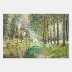 Alfred Sisley - Rest along the Stream Wrapping Paper Sheet