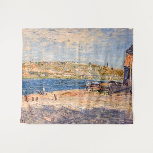 Alfred Sisley - River Banks at Saint-Mammes Tapestry (Front (Horizontal))