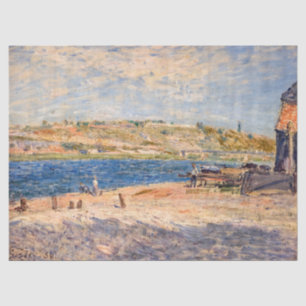 Alfred Sisley - River Banks at Saint-Mammes Tissue Paper