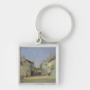 Alfred Sisley Rue de la Chaussee at Argenteuil Key Ring