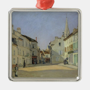 Alfred Sisley Rue de la Chaussee at Argenteuil Metal Tree Decoration