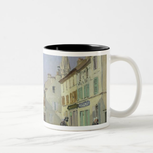 Alfred Sisley | Rue de la Chaussee at Argenteuil Two-Tone Coffee Mug (Right)